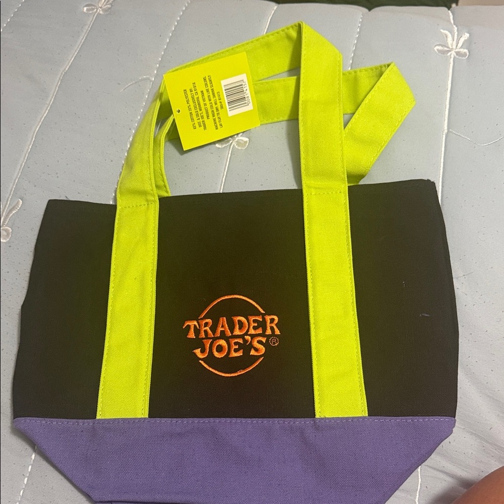 Black and Purple Tote Bag Trader Joe’s